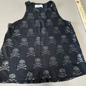 COPY - Soulcycle black graphic Sculls athletic Goth tank top / Muscle Tank  SZ …